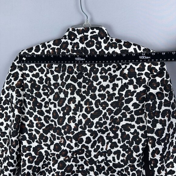 Liz Claiborne Suit Balzer Jacket Womens Size 2 Petite Animal Print Black White - Picture 10 of 11